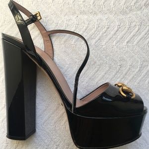 Authentic Gucci Claudie Horsebit Platform Sandal